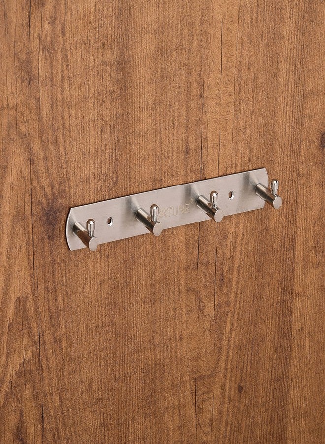 Fortune Pure Stainless Steel Hook Plate/Hook Patti - (4 Hook) - Image 1